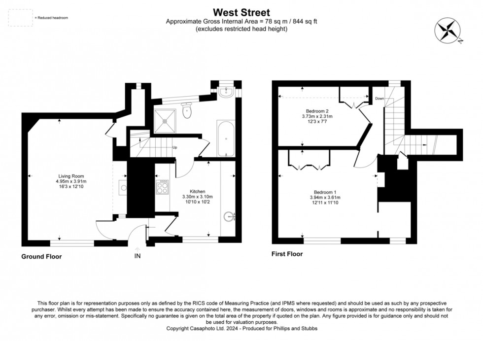 Floorplan for West Street, Rye, East Sussex, TN31 7ES