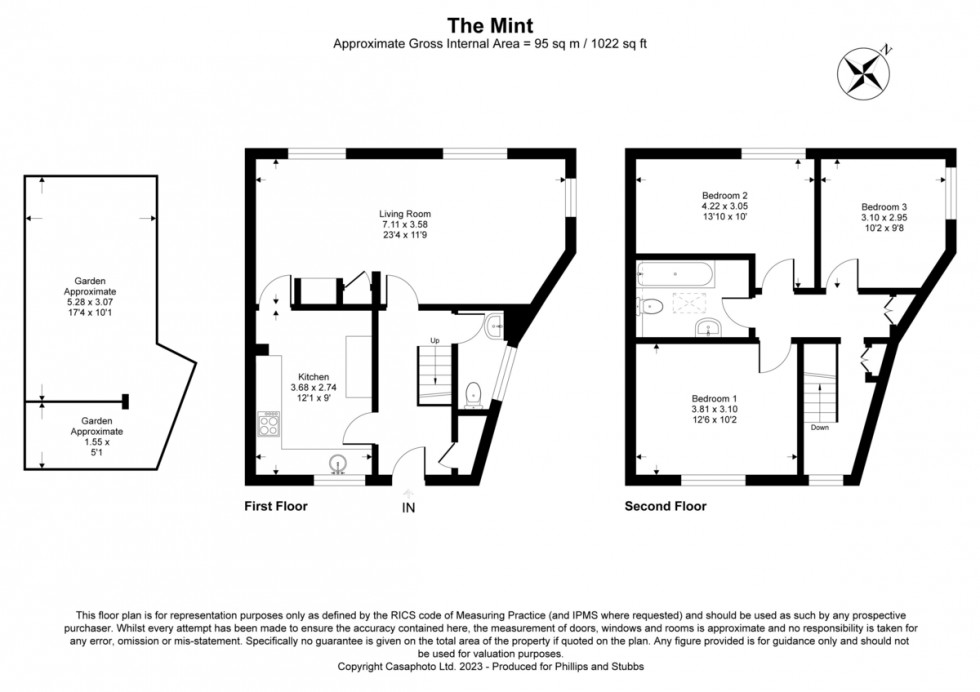 Floorplan for The Mint, Rye, East Sussex, TN31 7EW