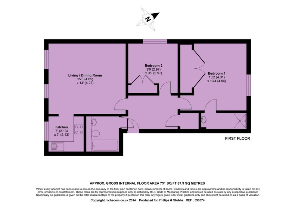 Floorplan for Cinque Ports Street, Rye