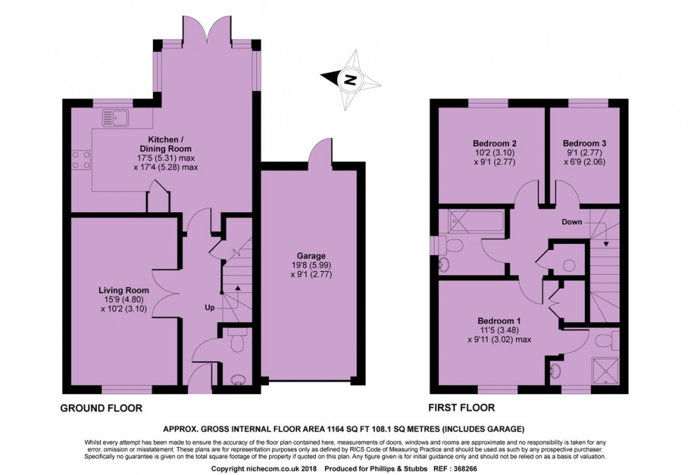 Floorplan for 21 Springfield Drive, Rye, East Sussex TN31 7FL