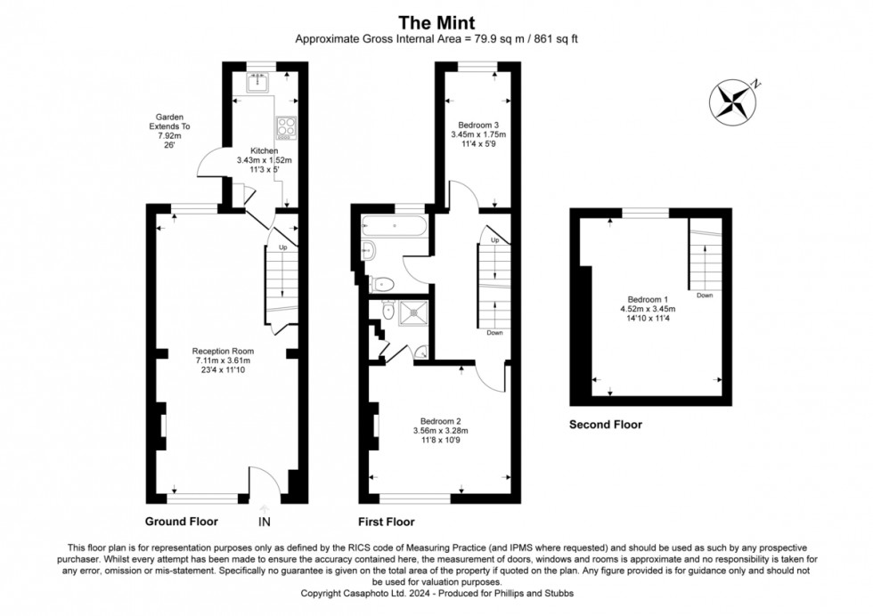 Floorplan for The Mint, Rye, East Sussex TN31 7EN