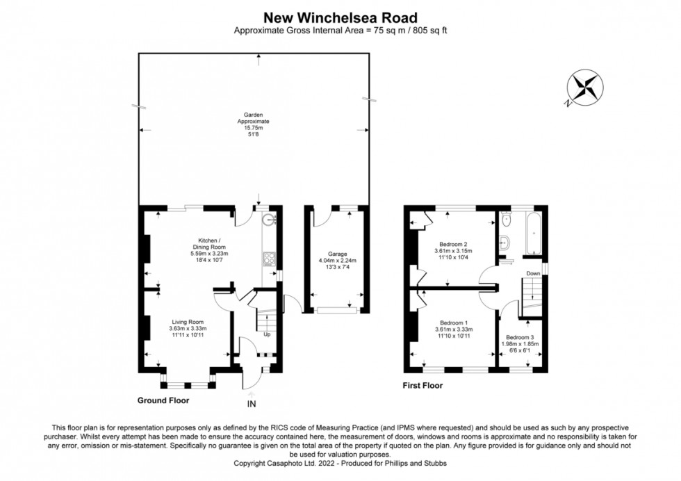 Floorplan for New Winchelsea Road, Rye, East Sussex TN31 7TA