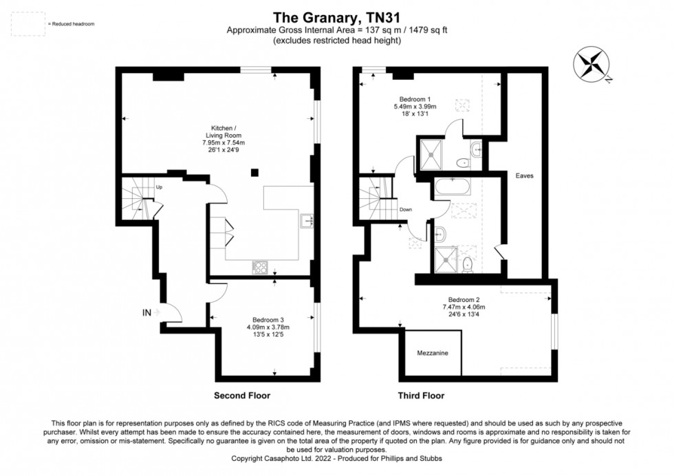 Floorplan for Flat 5 The Old Granary