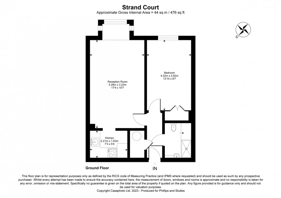 Floorplan for Strand Court, Rye, East Sussex TN31 7AY