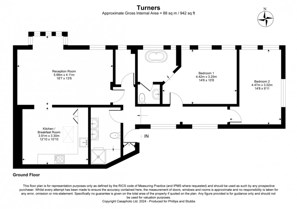 Floorplan for School Hill, Winchelsea, East Sussex TN36 4HL