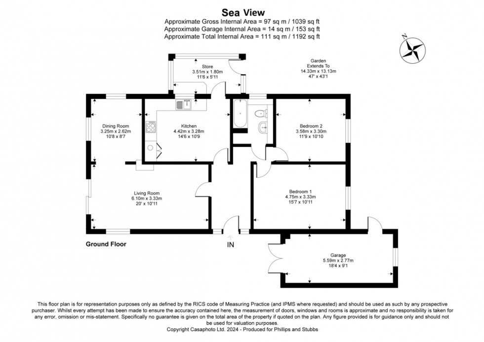 Floorplan for Old Lydd Road, Camber, East Sussex TN31 7RH