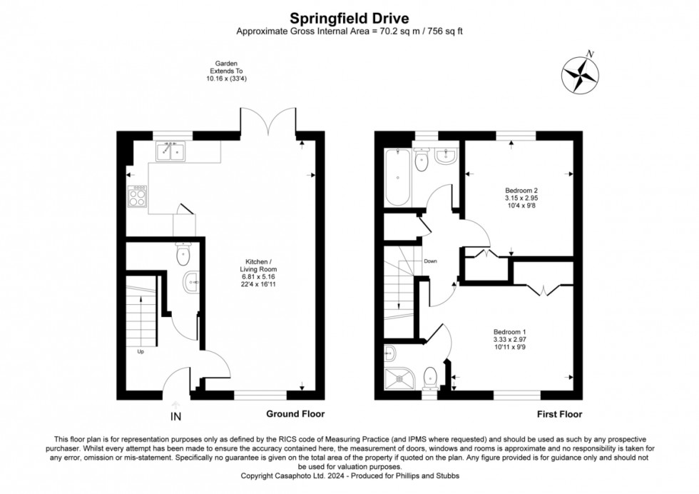 Floorplan for Springfield Drive, Rye, East Sussex TN31 7FL